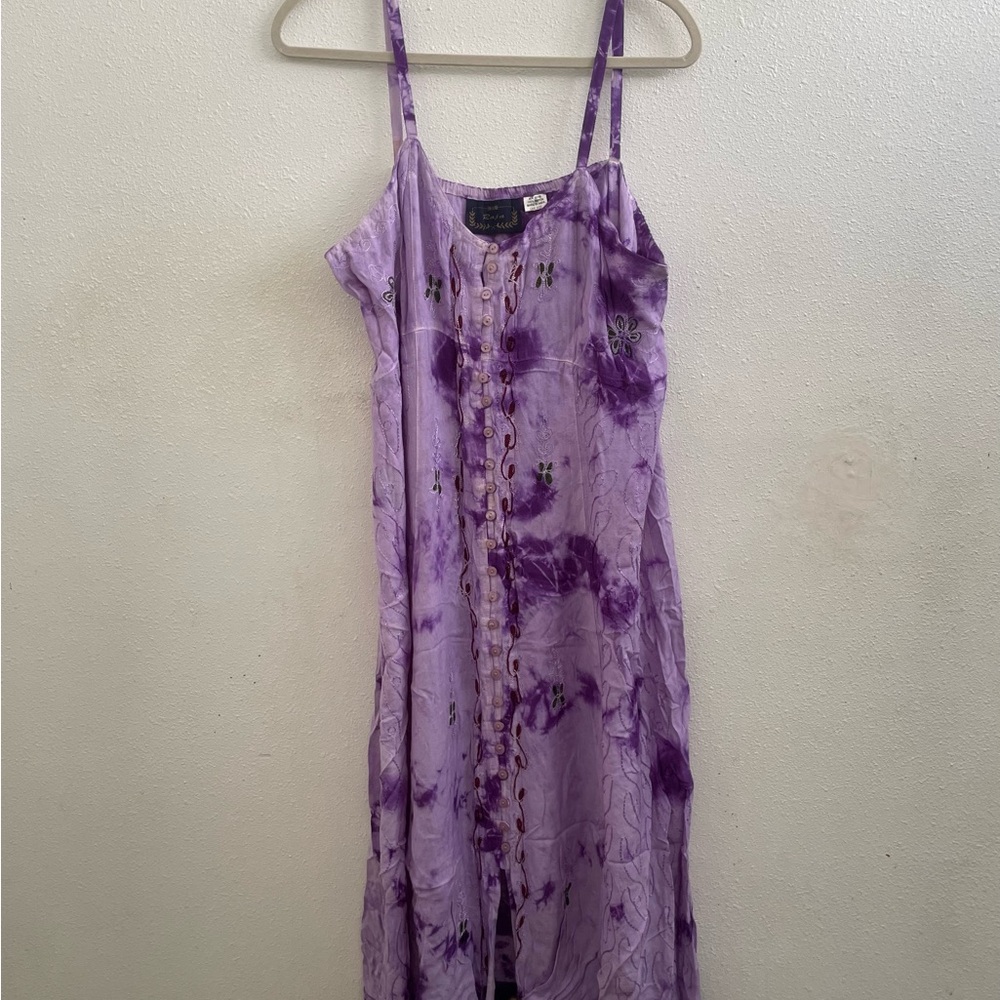 Purple Tie-Dye Women's Dress